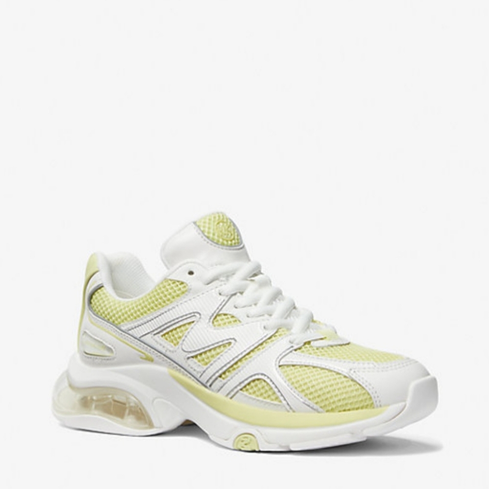 MICHAEL KORS Kit Extreme Mesh and Leather Trainer Yuzu Multi